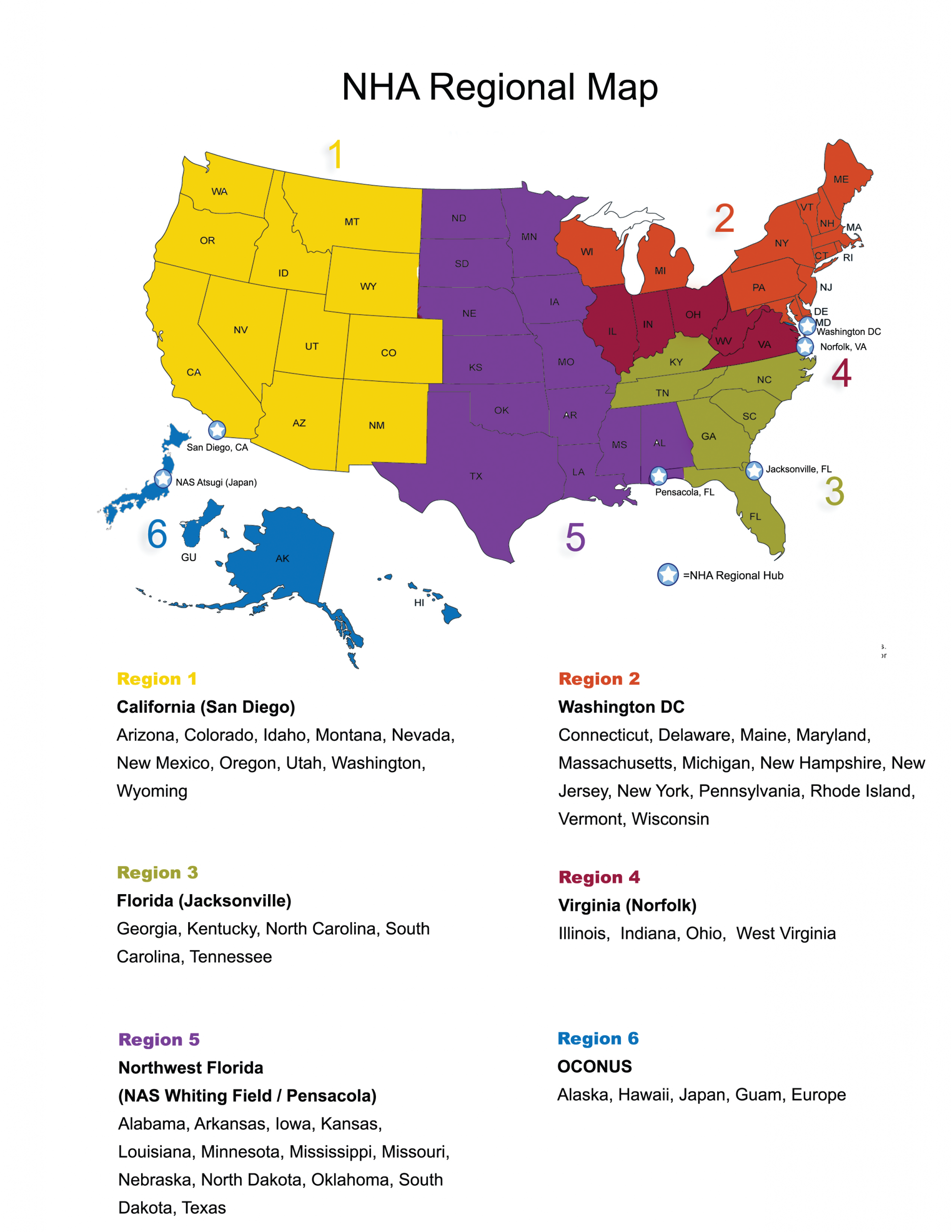 NHA Regional Map